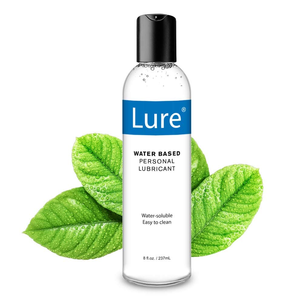 Lure Natural Water-Based Lube, 8 oz Personal Lubricants. Ultimate Super Slick-Slippery-Long Lasting- Sensitive Skin Safe for Women,Men or Couple, 8 Fl Oz (Pack of 1)