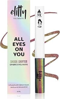 Holographic Eyeliner 4g - Celestial With Ombre Shimmery Finish | Long Lasting, Waterproof, Smudge Proof Liquid Eyeliner | Quick Drying Formula With Monochrome Effect - Shade (Pink-Copper)