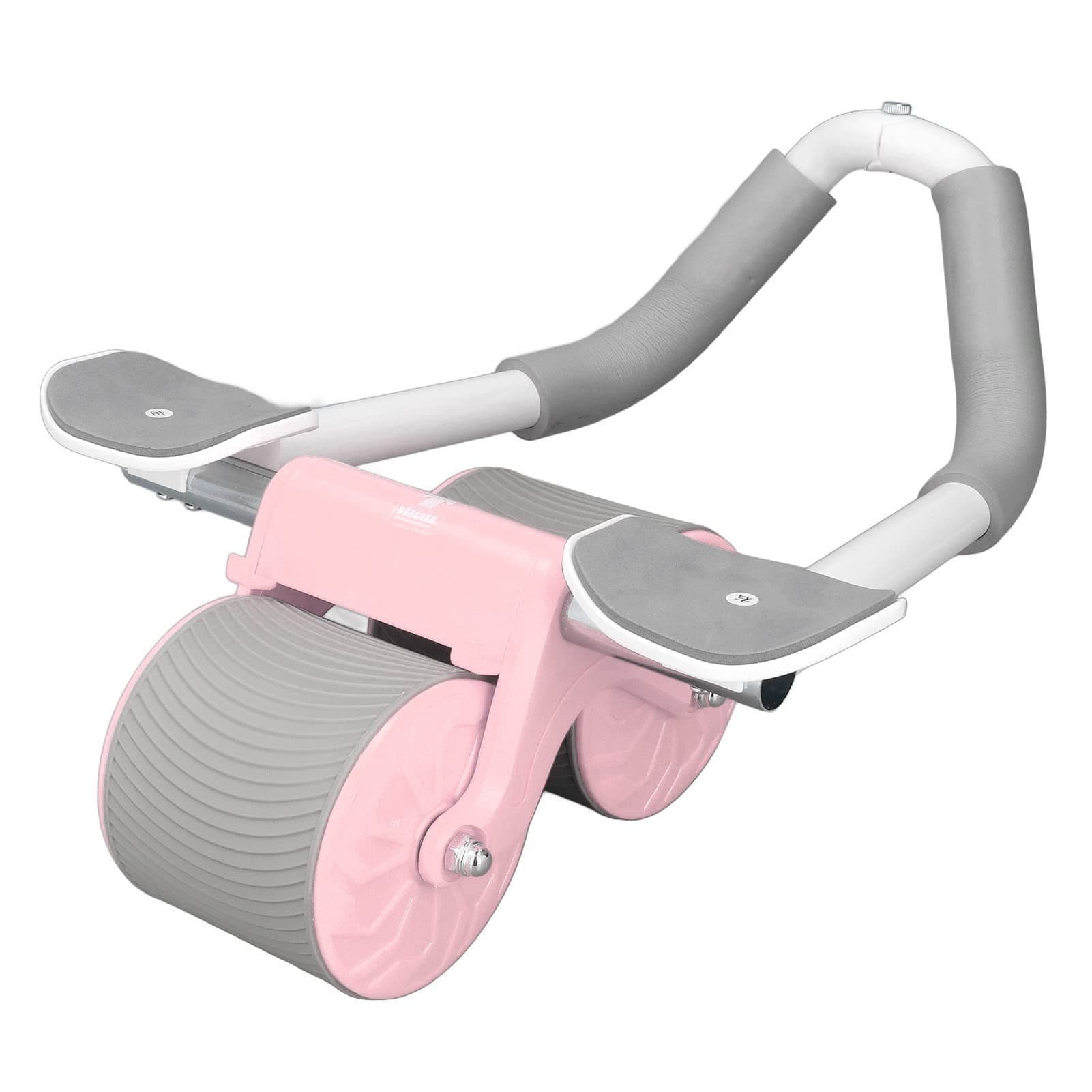 DAUB Automatic Rebound Abdominal Wheel, Abdominal Exercise Roller with Elbow Support, Double Round Ab Roller Wheel Core Exercise Equipment for Core Workout, Abs Workout, Home Gym (Pink)