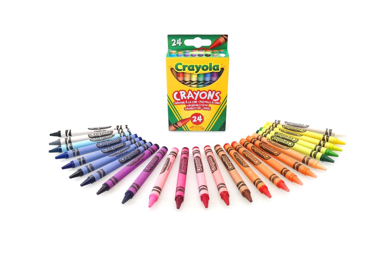 CRAYOLA Crayons, Bright Strong Colours, Multi, 24 Count (Pack of 1) (Packaging may vary)
