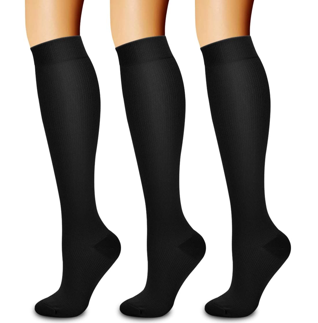 Laite Hebe 3 Pack Compression Sock-Compression Sock For Women and Men Circulation -Best for Running,Athletic Sports