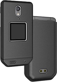 Case for CAT S22 Flip Phone, Slim Hard Shell Protector Cover - Black