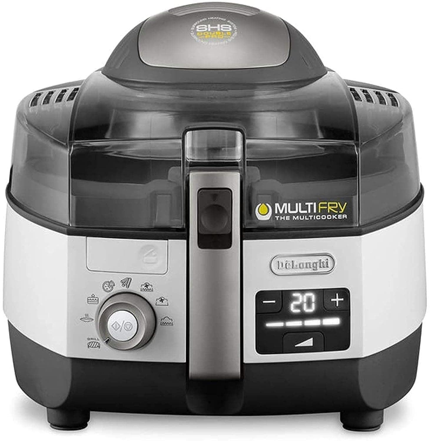 MultiFry Air Fryer With Surround Heating System , Multi Cooker Grilling, Broiling, Roasting, Cooking, Baking, and Toasting , 1.7 Kg Capacity , Programmable , FH1396/1 , White & Grey