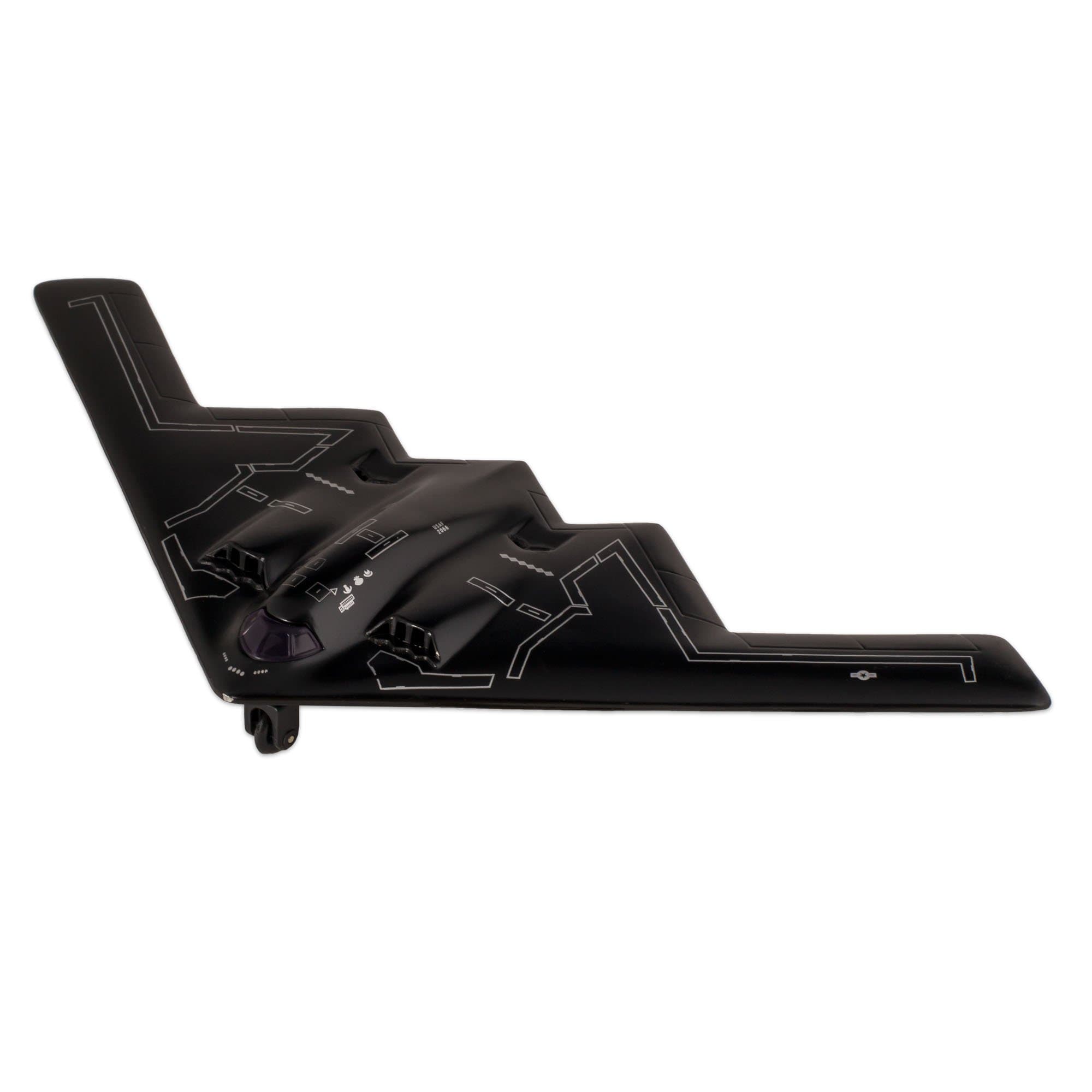 Kinsmart Black X-Planes Air Force B-2 Stealth Bomber Die Cast Jet Plane Toy with Pull Back Action