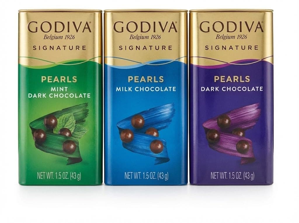 Godiva Chocolatier Pearls Variety Pack (Dark, Milk, Mint)