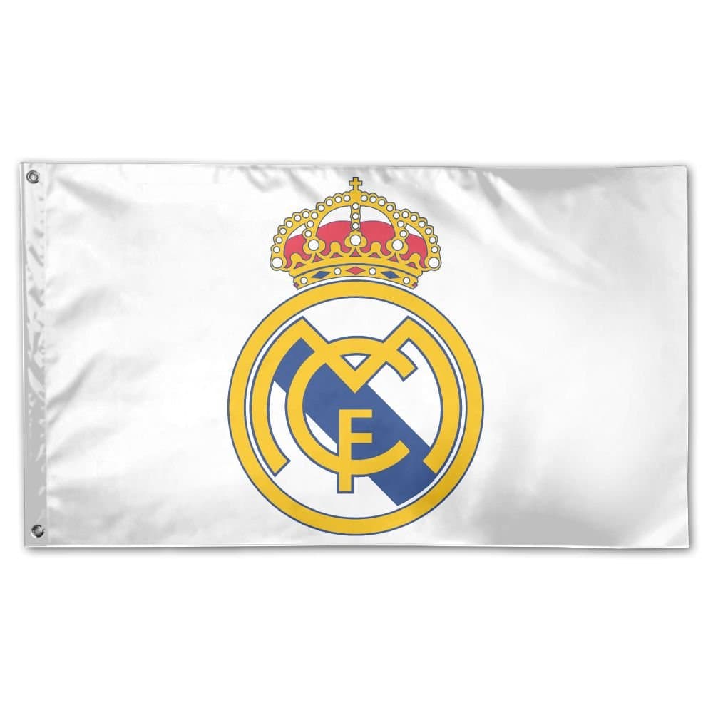 Real Madrid Logo Flag Fly Breeze -Polyester- Flags With Brass Grommets 3 X 5 FT