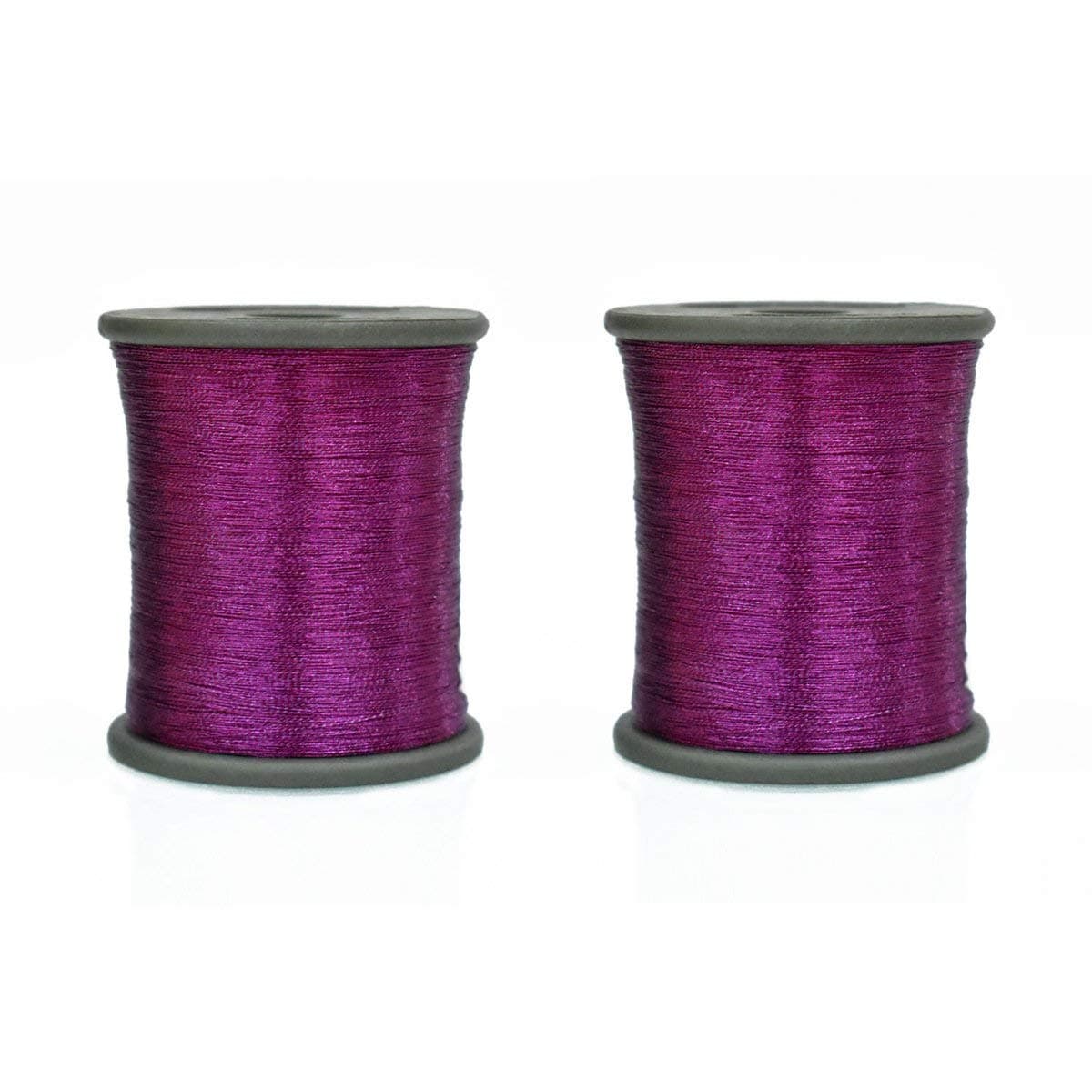 Bhavya Enterprises Zari roll (Metallic Yarn) Thread for Embroidery Work, Beading, Jewellery Making and Crafts (Purple, 2)