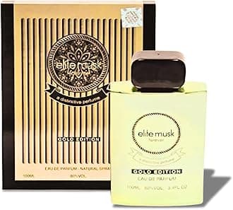 Elite Musk Forever Eau de Parfum 100ml for Men and Women, Long Lasting Luxury Fragrance, Gold Edition - by TMAX SCENT - عطر النخبة مسك أودي بارفيوم 100 مل للجنسين