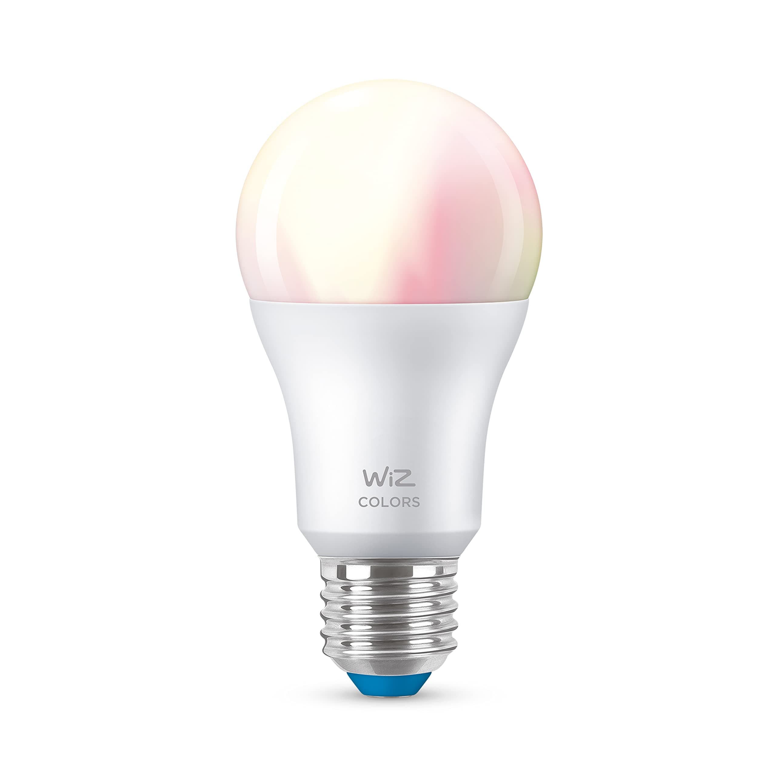 WiZ Colours & Tunable Whites A60 E27 Smart LED Bulb 929002383602, 60W Equivalent, 806lm, RGB 16M Colors, 2200–6500K, WiFi + Bluetooth, Works with Alexa & Google Assistant, No Hub Required