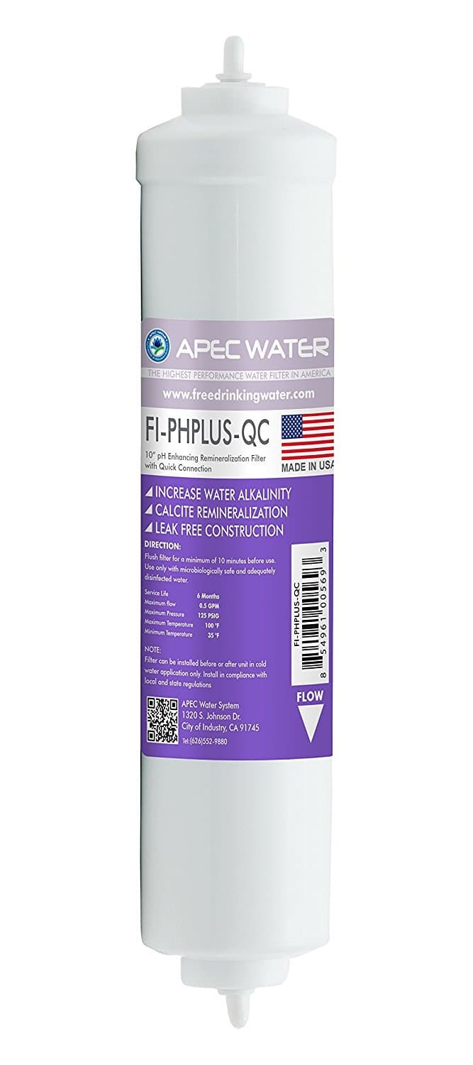 APEC Water Systems 10" High Purity PH+ Calcium Carbonate Alkaline Filters (1/4 Inch)