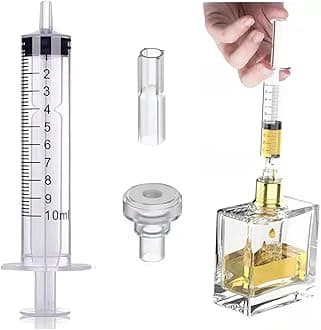 Perfume Refill Tool Kit – 2-in-1 Liquid Extractor & Filling Adaptor with 10ml Syringe | Refill & Remove fragrance Liquid from Original Bottles | Leak-Proof, Easy-to-Use Transfer Tool for Perfumes