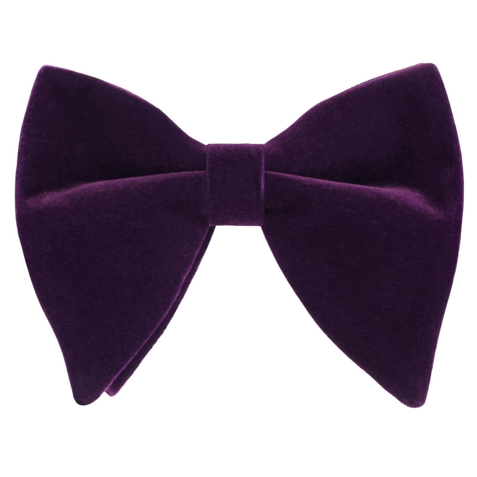 AlizealVelvet Pre-tied Adjustable Bow Tie for Men Oversize Formal Solid Tuxedo Bowtie