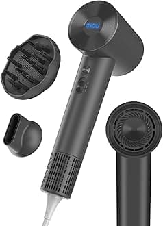 Hair Dryer with Diffuser for Curly Hair, Negative Ionic Hairdryer, High-Speed Blow Dryer with 110, 000 RPM Brushless Motor, Fast Drying Lightweight Travel Hairdryer, Low Noise Quiet Hair Dryers