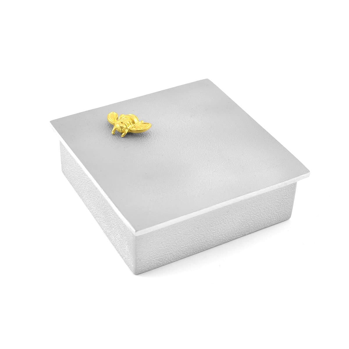 Vilmain Golden Bee Pewter Treasure Box