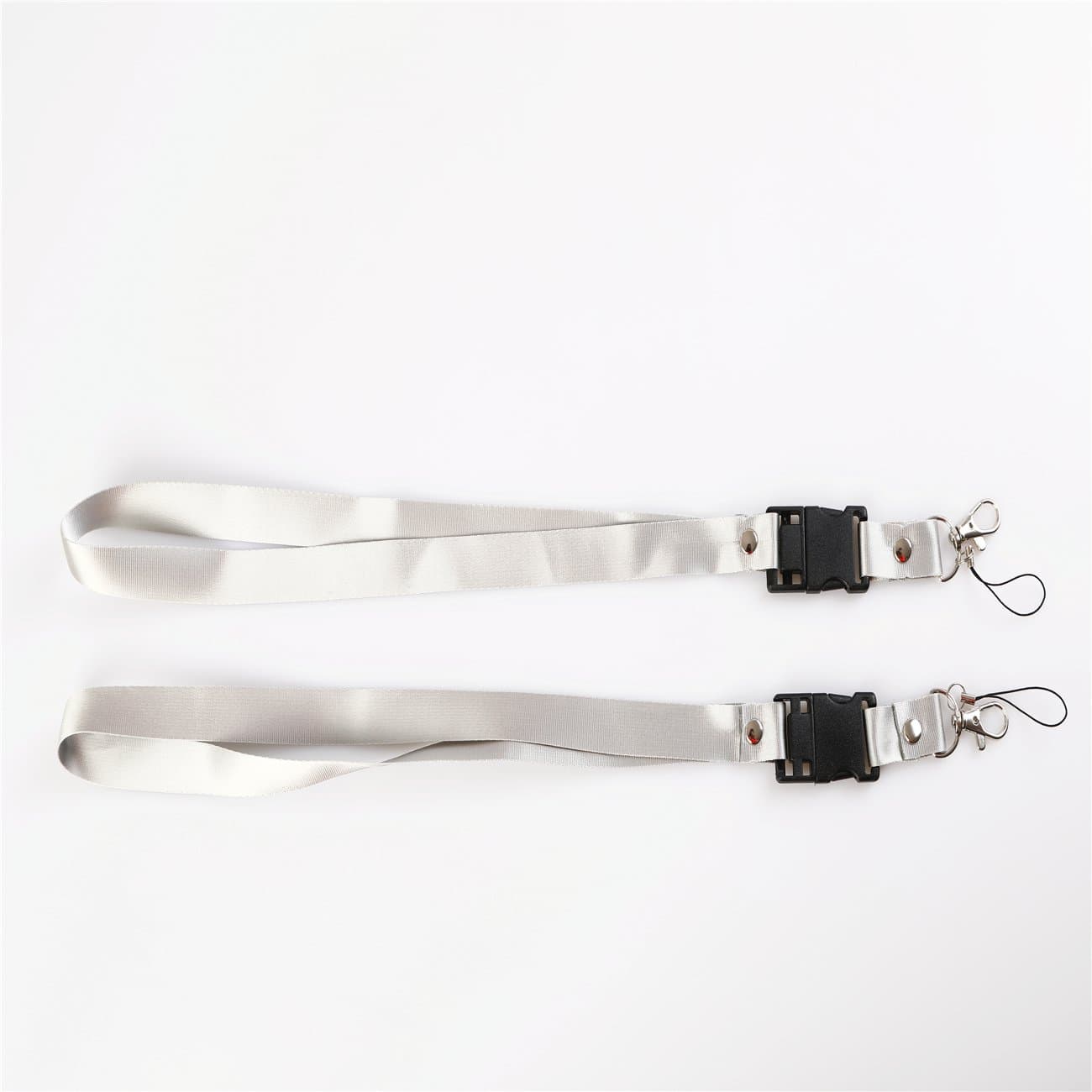 Atechy Nylon Cord Lanyards for iPhone/ID Card badge/iPod/Mp3/PSP/Wii/USB Flash Drive[22''(L)],Color Nylon Braided Lanyard,Keep Your Phone Safe and Handy. (Gray)