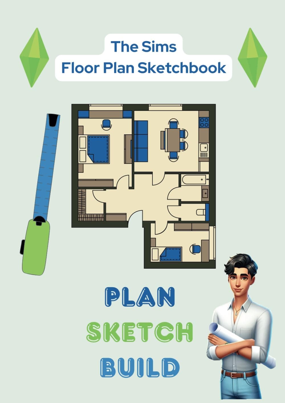 The Sims Floorplan Sketchbook: Grid Pages for All Lot Sizes