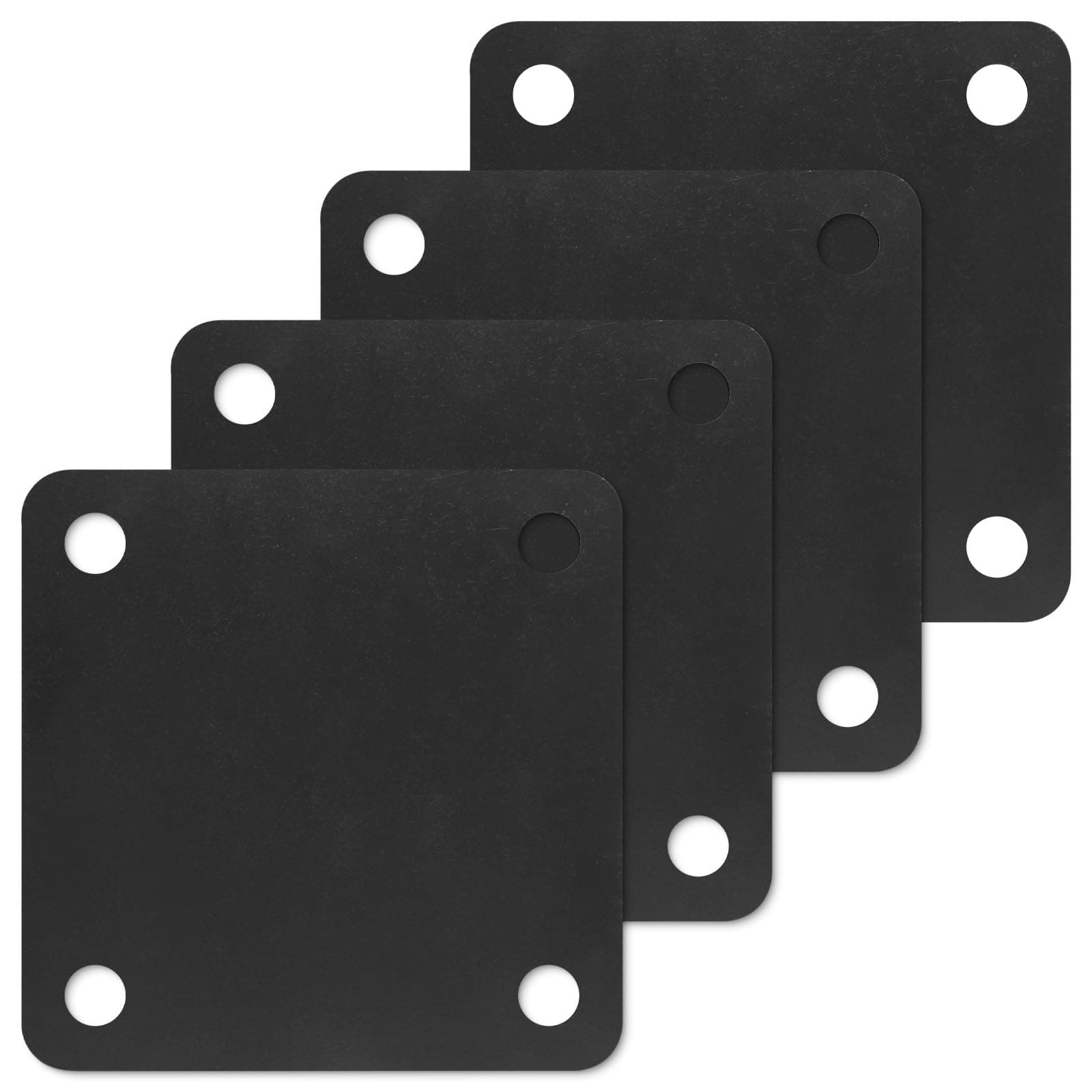 - Rocaris 4 Pcs 5 X 5 X 1/4 Inch A36 Steel Plate Hot Rolled, Steel Base with 4 Holes Metal Square for Construction Boards, Structure Support, Weldable Square and Industrial