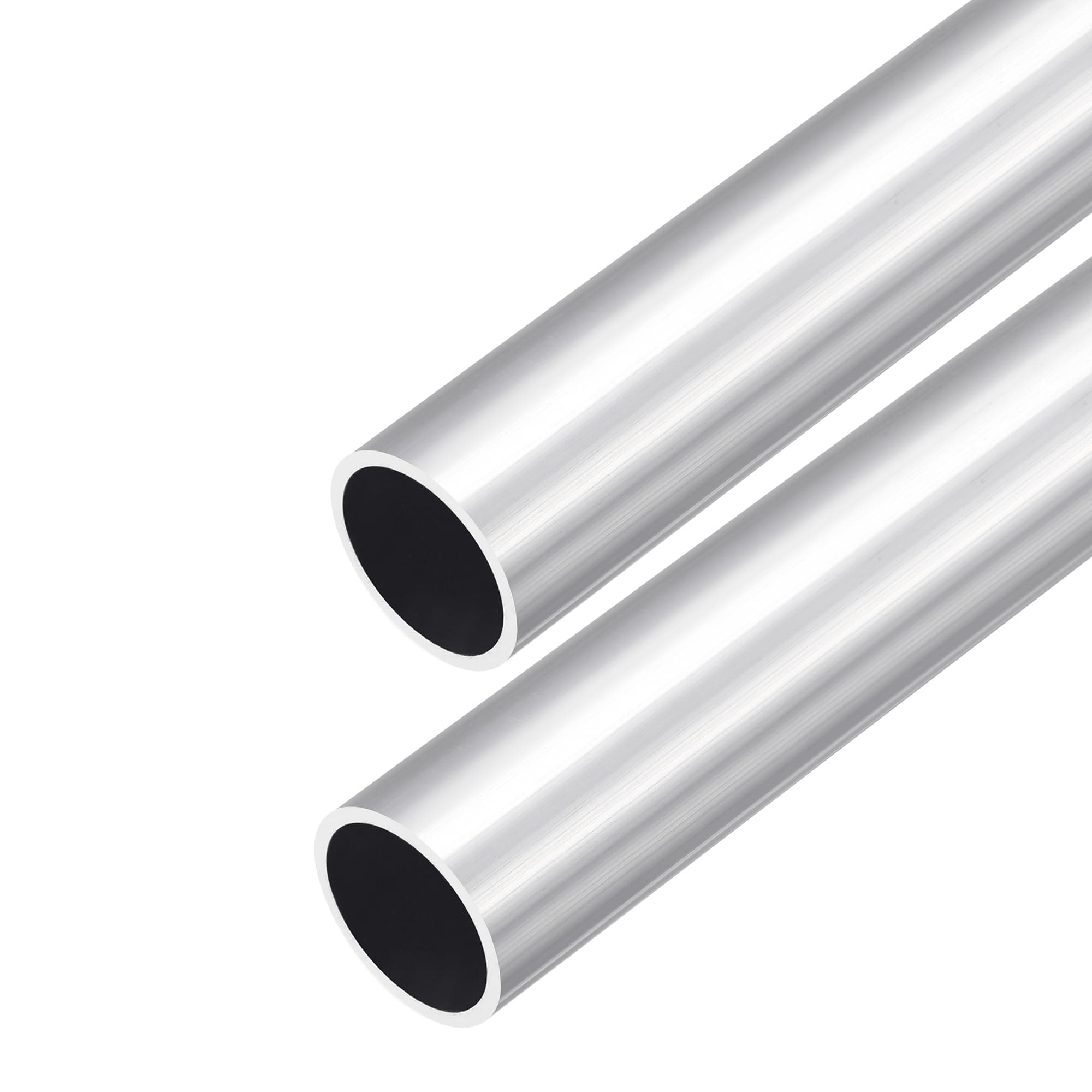 DMiotech 2Pack (27mm OD x 23mm ID) 6063 Aluminum Round Tube 300mm Length Industry Metal Tubing for Machinery Frame Construction DIY Projects