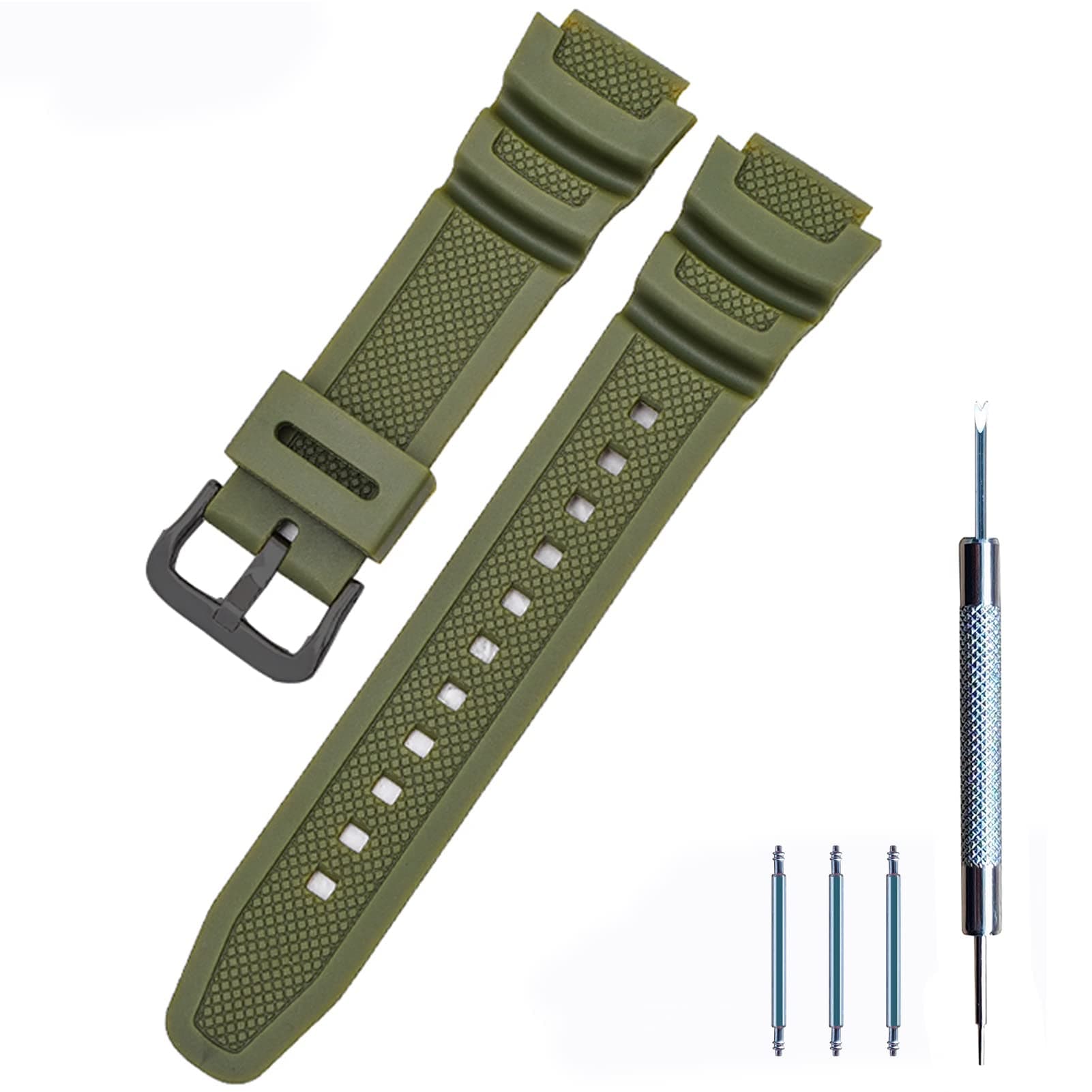 Men's Resin Replacement Watch Band for Casio AE-1000W AE-1200 AE-1300 AEQ-110W AQ-S800W MRW-200H SGW-300H SGW-400H W-216H W-218H Waterproof Watch Strap