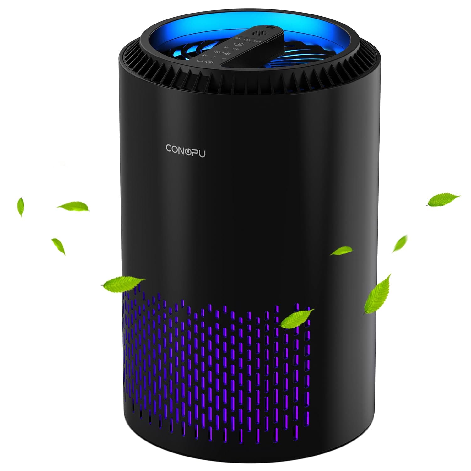 CONOPU Air Purifier for Home with High-Efficiency Filter, Air Purifier for Bedroom with Timer, 3-layer Filtration, 3 Speed Modes, Air Cleaner portable for Dust, Odors, Pet, Pollen, Black