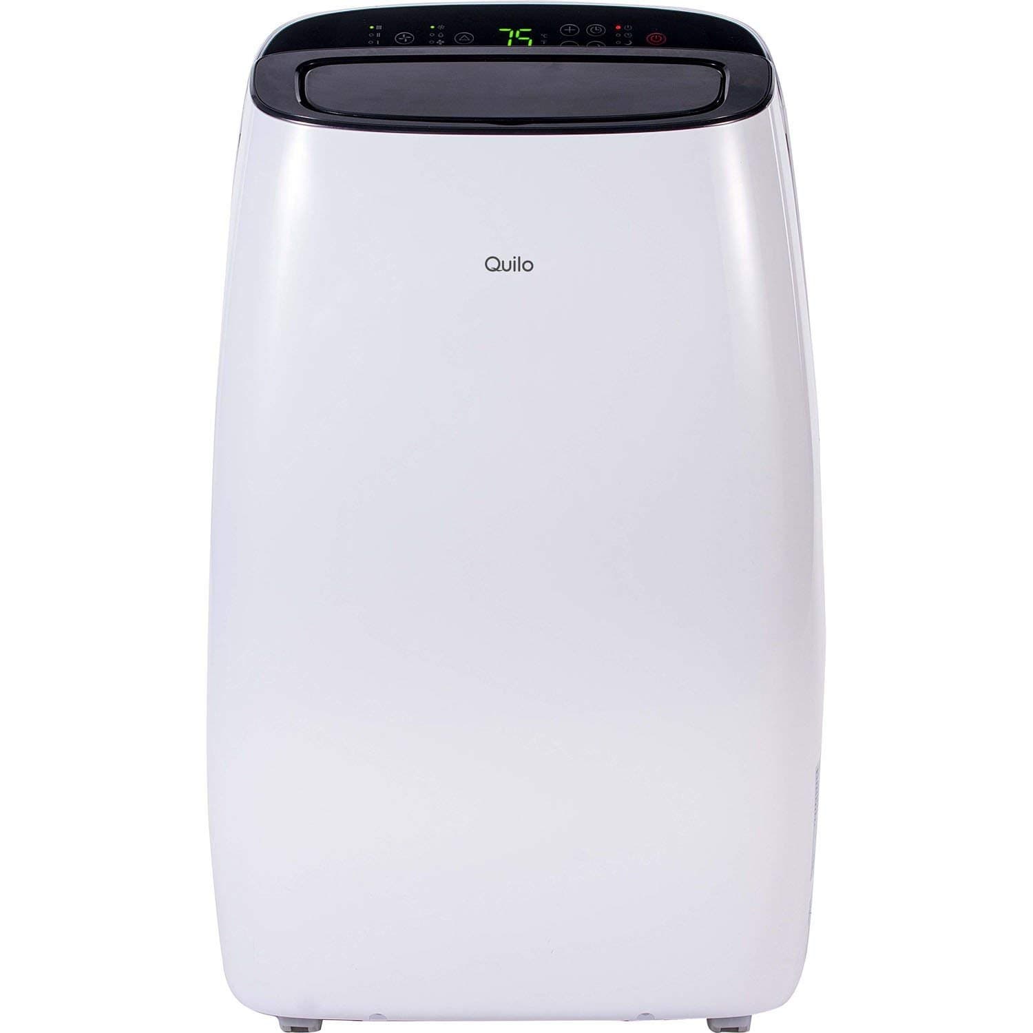 Quilo Portable Air Conditioner, Standing AC Unit with Dehumidifier & Cooling Fan for Rooms Up To 550 Sq. Ft. - with Easy-To-Install Window Kit, QP112WK, 12000 BTU (White/Black)