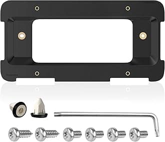 Rear License Plate Frame Bracket Holder Mount for 2005-2023 BMW 1/2/ 3/5 / 6/ X Series, 328i 323i 528i M3, 2002-2019 Mini Cooper 51187160607 511882380615 51188238061 Screws