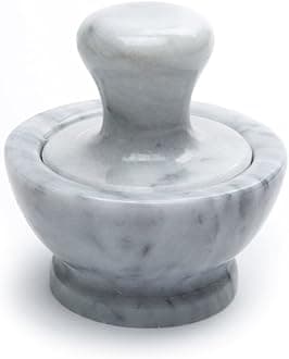 Marble Mortar and Pestle, White