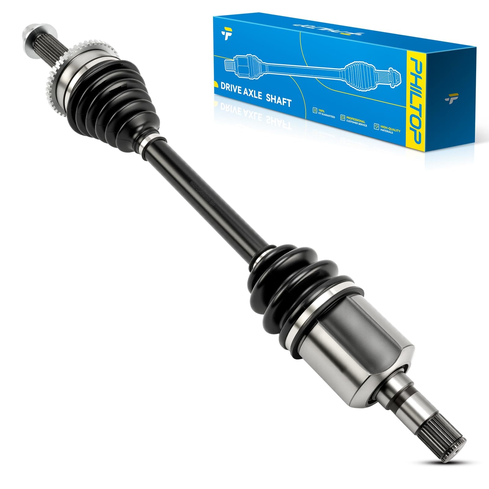 PHILTOP Front Left CV Axle Shaft Assembly for Ford Fusion 2006-2009, Mazda 6 2003-2008, Mercury Milan 2006-2009, 66-8152 CV Axle Shafts