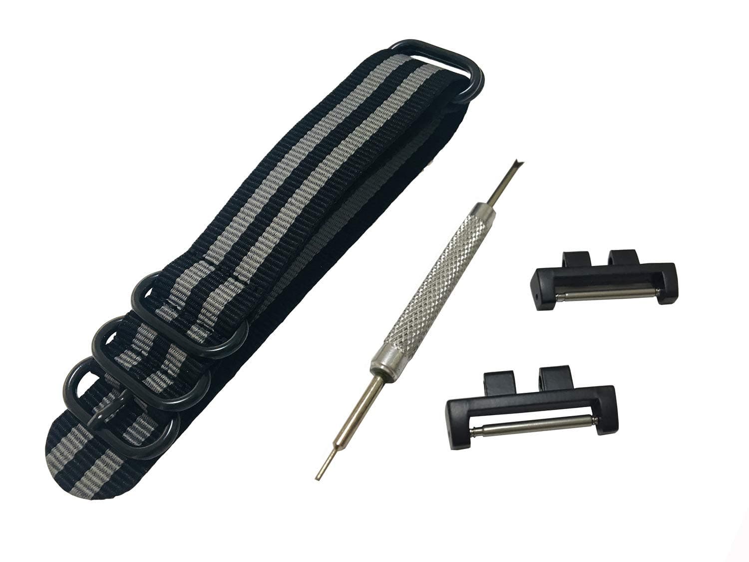 Richie strap] 20mm 5 Ring Nylon Watch Band Strap GMWB5000 Metal Adapters Kit for Casio GShock G-Shock GMW-B5000