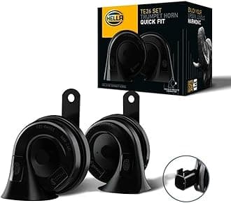 HELLA Fanfare - Hella OE-Connect Horn TE26 Set - 12V - 110dB(A) - 400Hz - 500Hz - Low/High Range - Electric - ECE - Housing Colour: Black - Quantity: 2-3FH 012 010-171