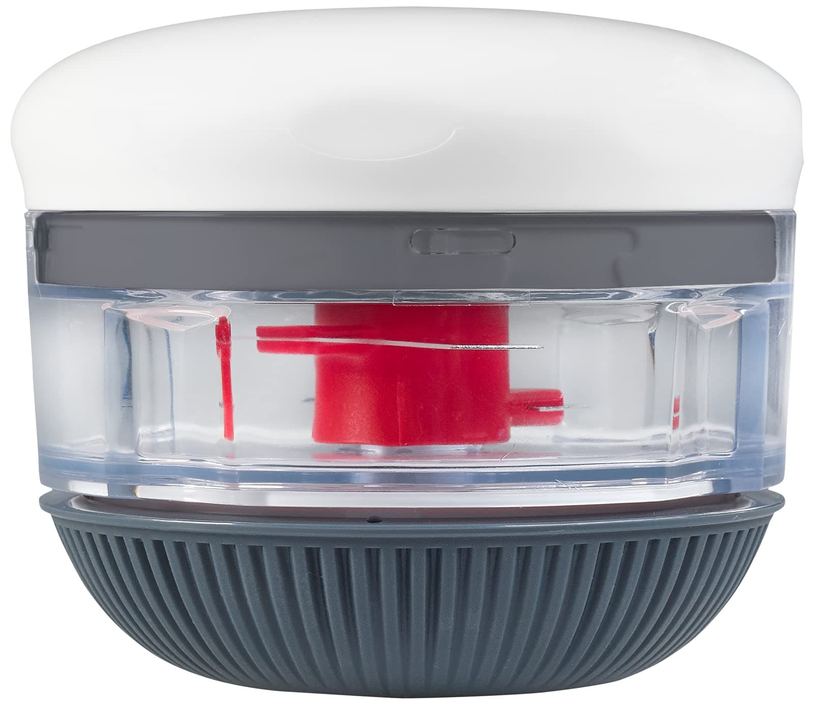 Zyliss Twist & Roll Mini Chopper for Kitchen: Plastic/Stainless Steel, White, Manual Herb/Onion/Garlic Chopper/Slicer, Dishwasher Safe, 5 Year Guarantee