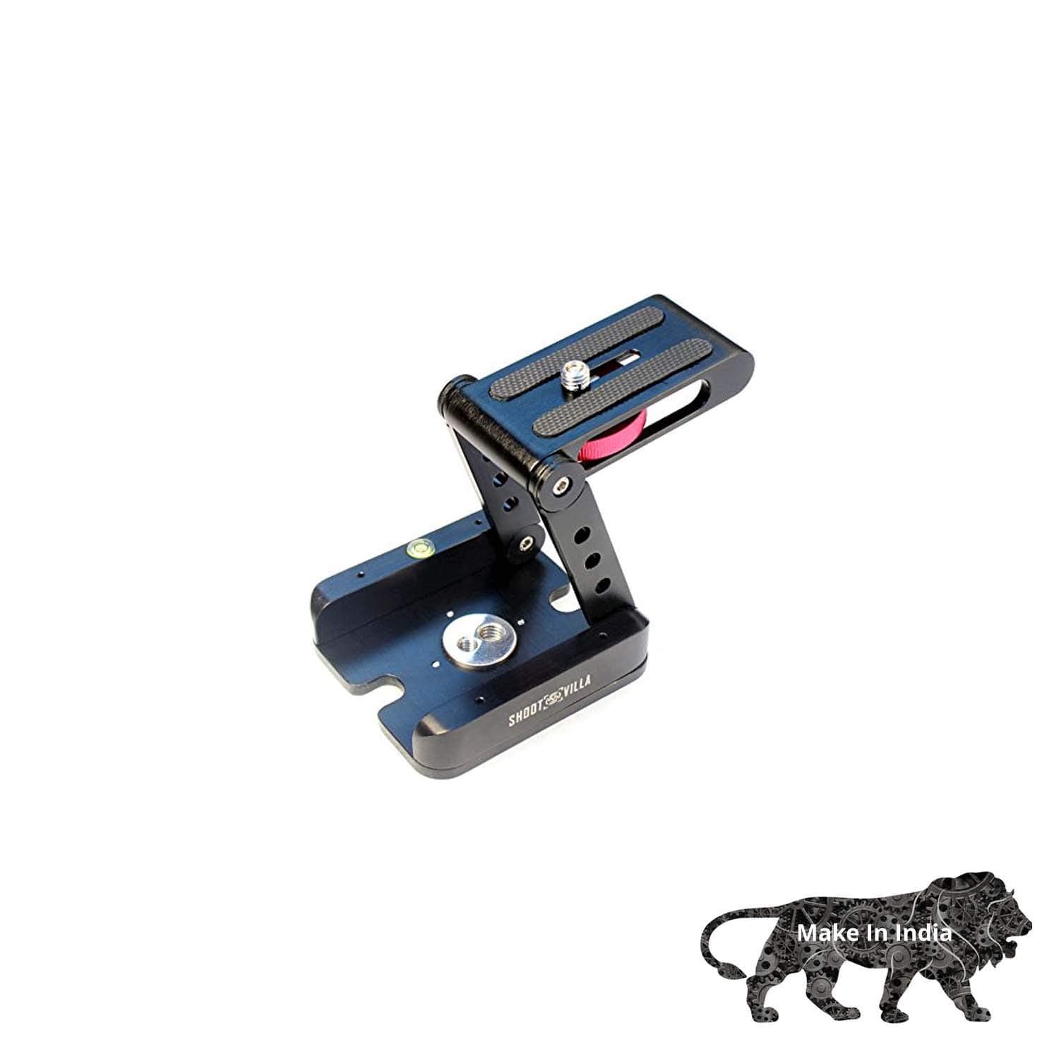 SHOOTVILLA DSLR Camera CNC Folding Z Tripod Flex Pan Tilt Ball Head Desktop Stand Holder for Sony Nikon panasonic lumix Payload Upto 3.5kg (SV-ZT)