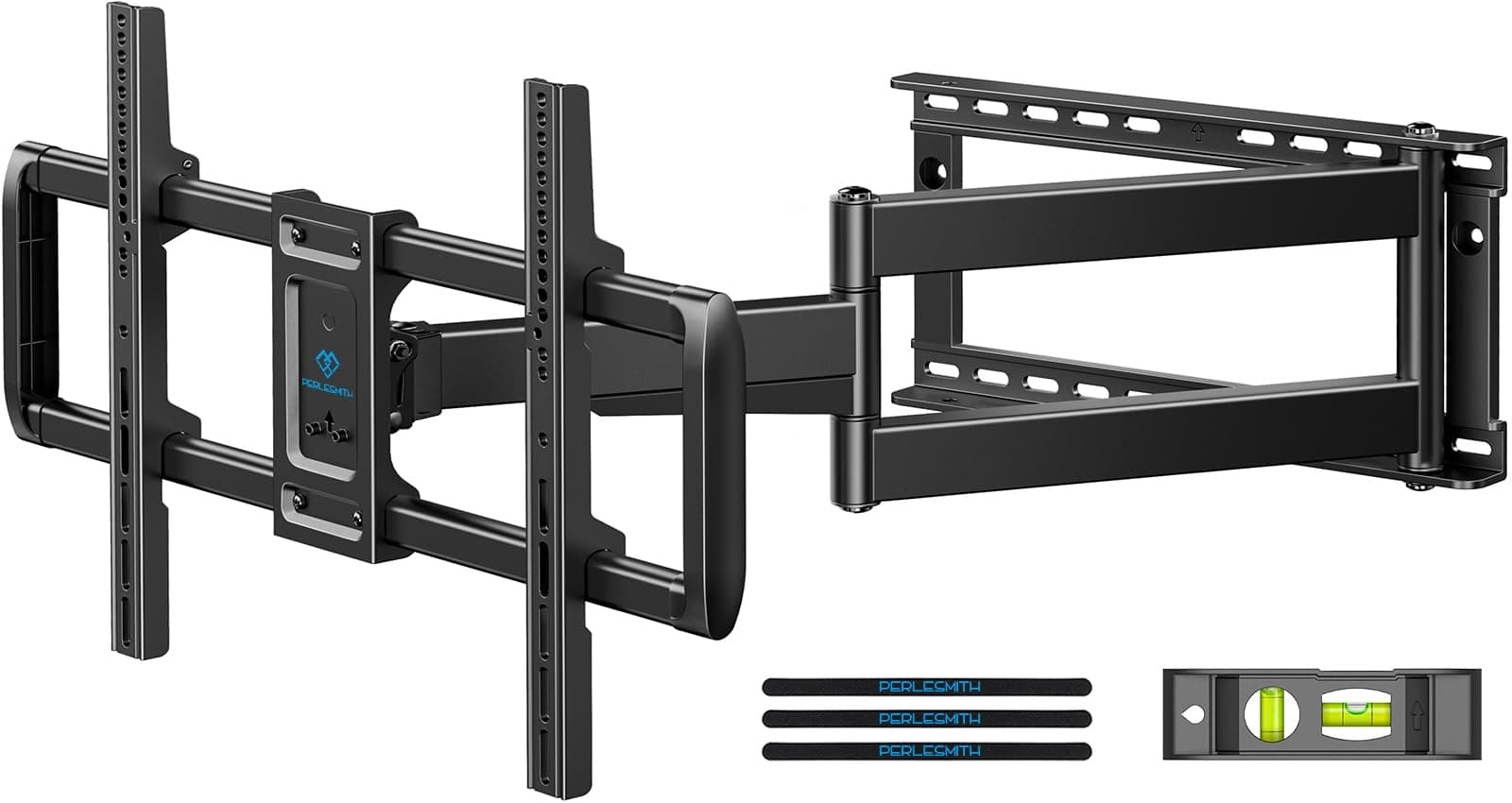 Long Arm TV Wall Mount Full Motion for 37-75 inch TVs, Corner TV Mount Bracket with 27.36-inch Articulating Long Extension Arm, Swivel&Tilt, Max VESA 600x400mm up to 110lbs, 16" Wood Stud