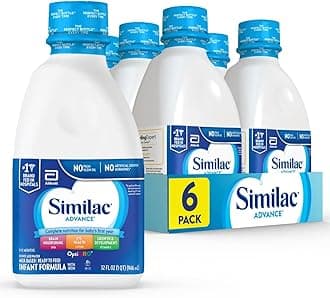Similac Advance Infant Formula with Iron, Ready-to-Feed Baby Formula, 32-fl-oz Bottle, Pack of 6