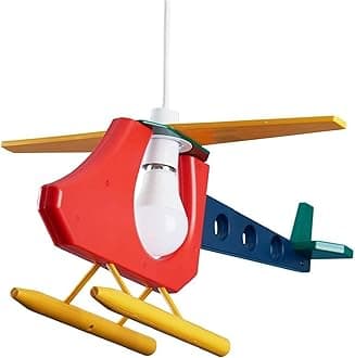 MiniSun | Children's 3D Helicopter Ceiling Light Shade | Children's Lighting, Home Décor & Improvement Essential | 40cm Shade Width