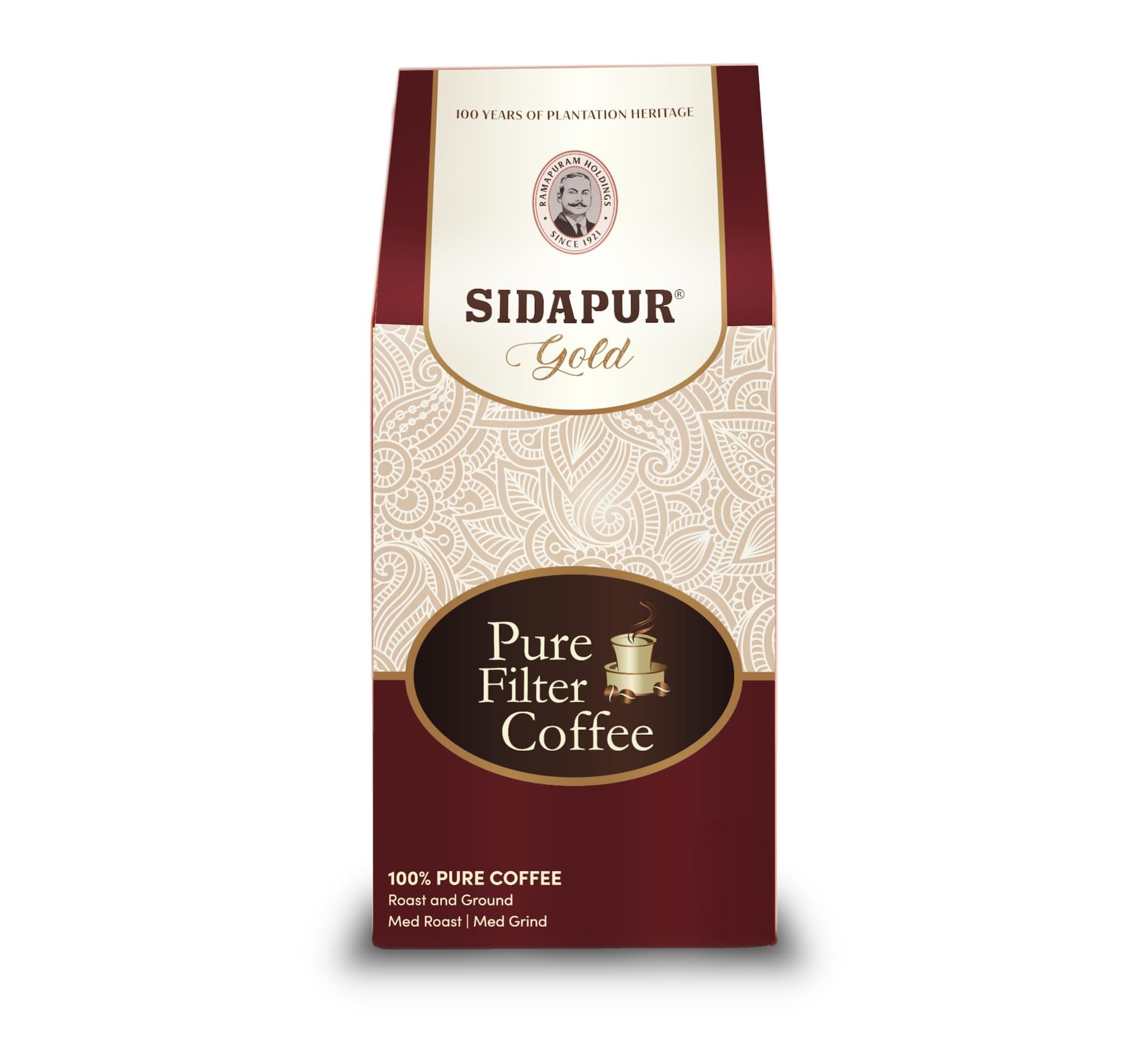Sidapur Pure Filter Coffee - Roast & Ground (Powder) 100% Coffee, 0% Chicory (500), Packet