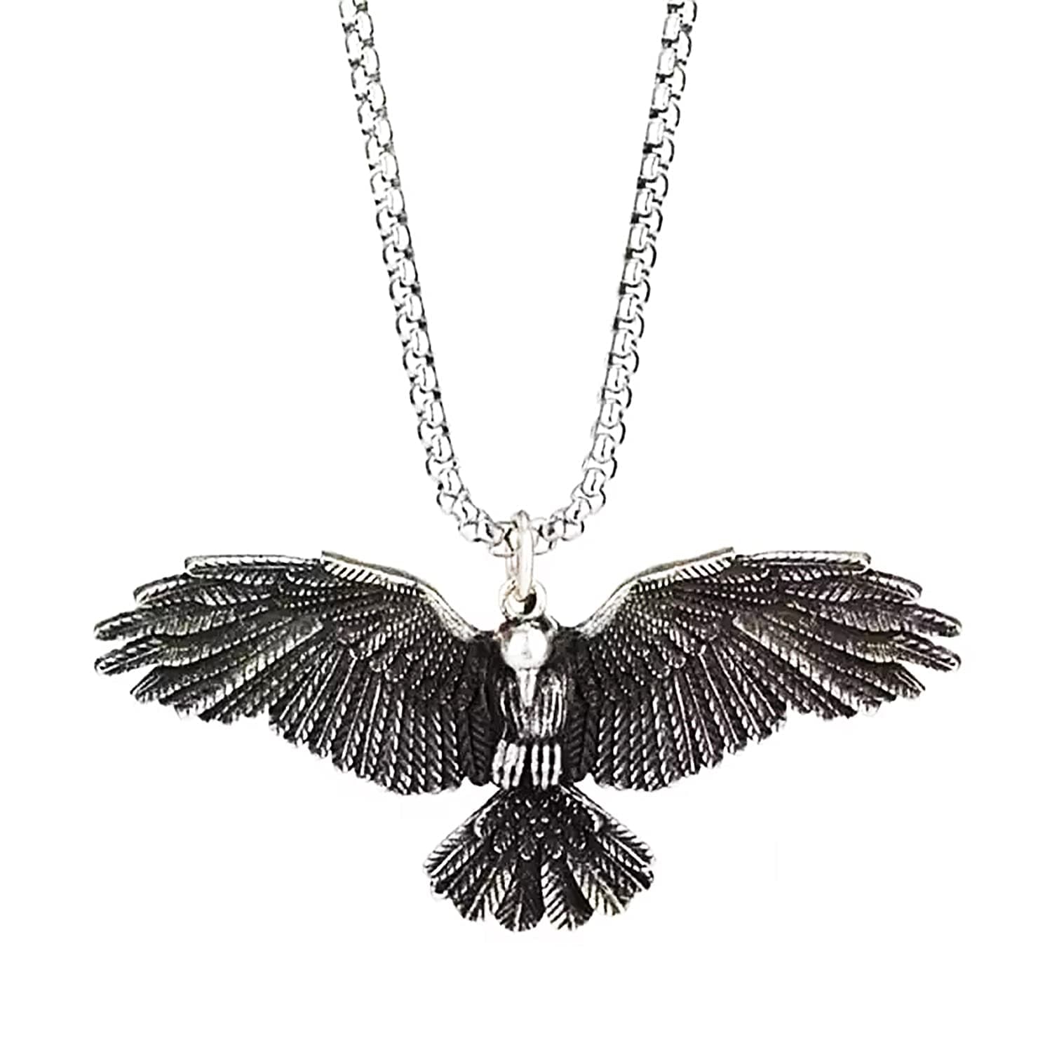 Flying Eagle Silver Colour Fashion Unisex Pendant