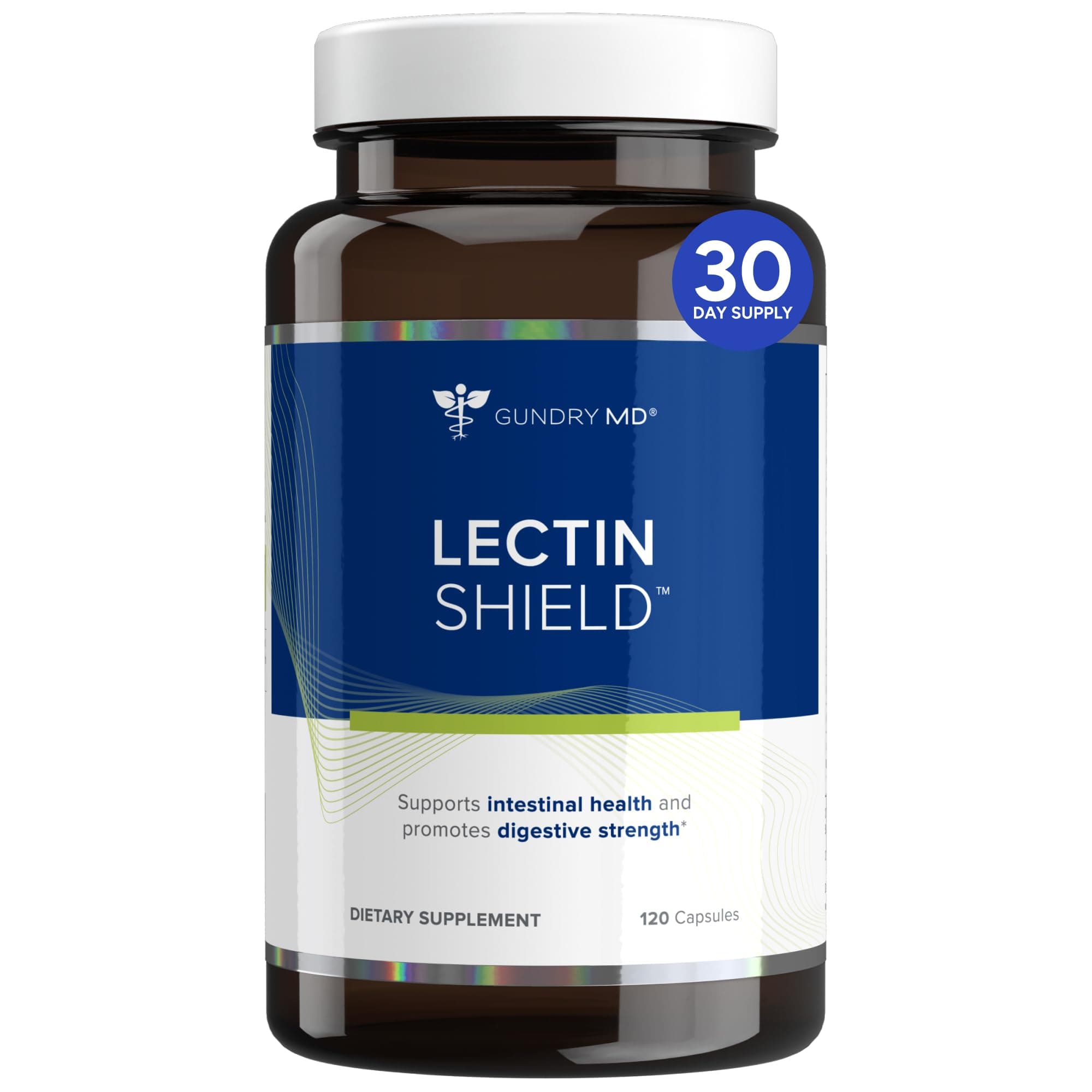 Gundry MD® Lectin Shield™ Intestinal Health Support and Digestive Strength Supplement, 120 Count