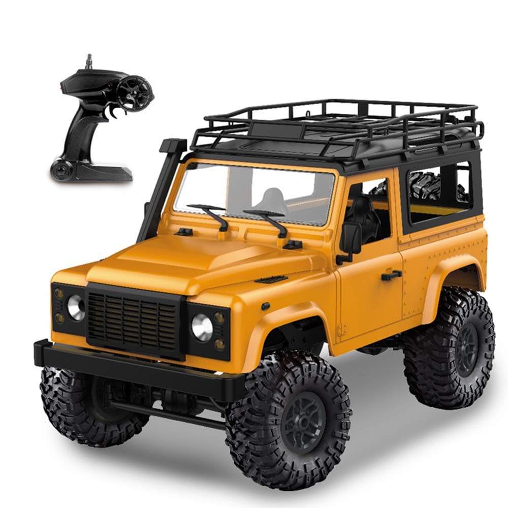 Goolsky Rock Crawler 1/12 4WD 2.4 GHz Remote Control High Speed Off Road Truck RC Car Led Light RTR MN-D90 Yellow