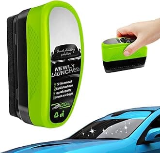 KAMOJI Automotive Oil Film Cleaning Brush, 2025 New Glass Oil Film Remover Brush for Car Hydrophobic Glass Coating for Car, Upgrade Glass Cleaning Board for Windshield Glass Coating (Green)
