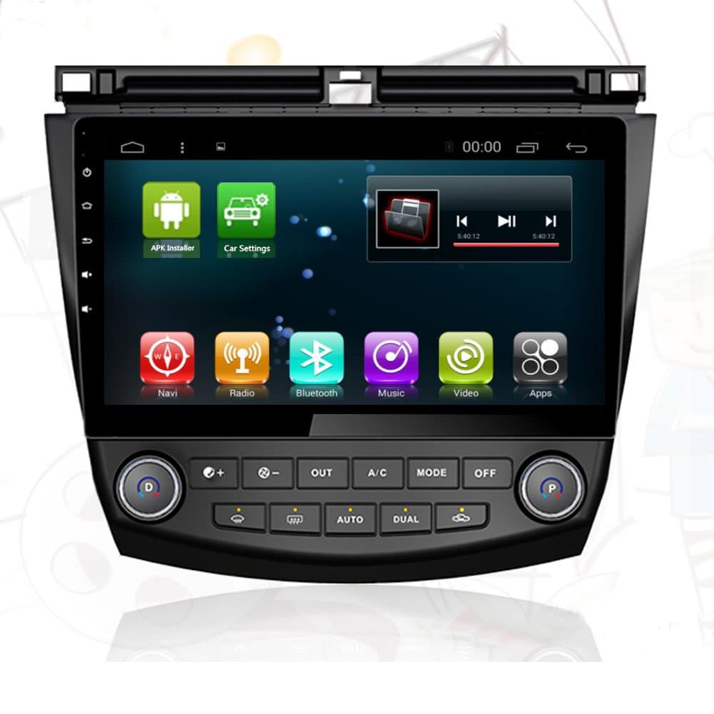 Android 9.0 2.5D IPS Car Radio GPS Stereo Navi for Honda Accord 7 2003-2007 Head Unit in Dash Multimedia Video Player with Bluetooth WiFi BT Navigation (Android 9.0 4+64G for Accord 7 2003-2007)