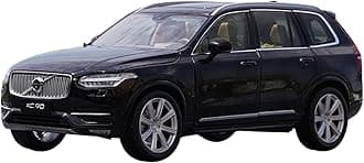 Scale Finished Model Car 1/18 For Volvo XC90 SUV Alloy Car Model Simulation Diecast Vehicles Collectible Ornament Display Miniature Replica Car(Black)
