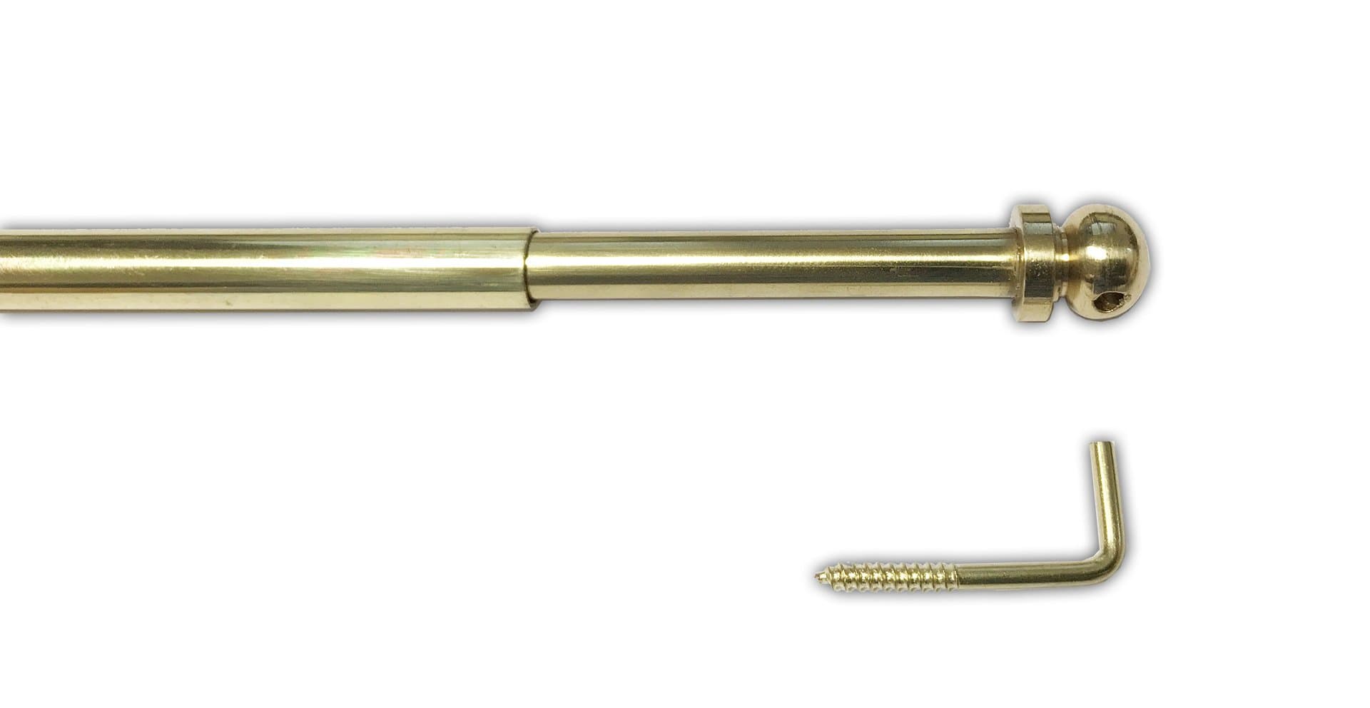 Tilld – Brass Extendable Curtain Pole Bar Rod Brass Glossy, 80/150 cm, flach oval,