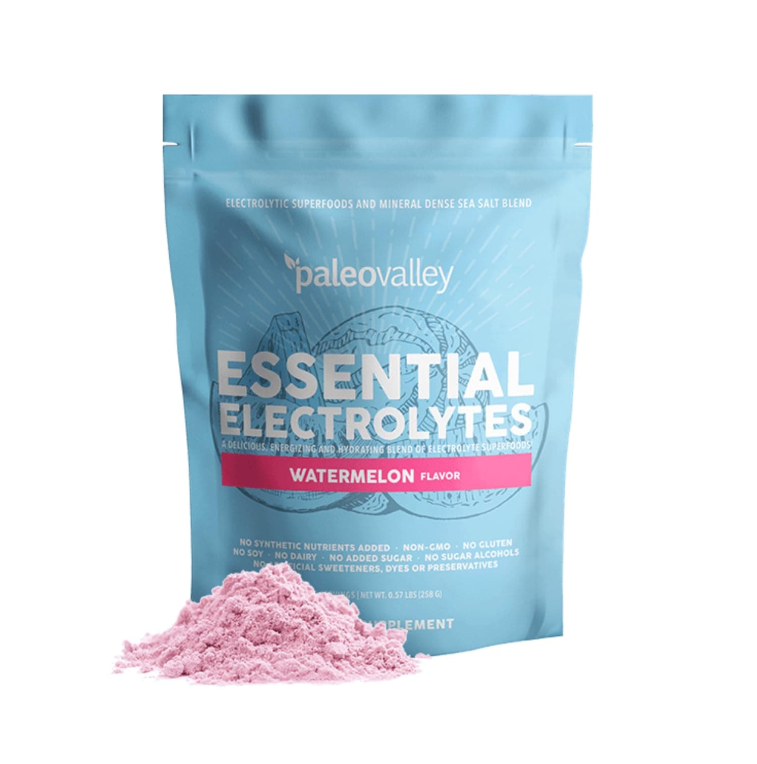 "Essential Electrolyte Powder Full Spectrum Watermelon Electrolyte Powder for Hydration, Energy