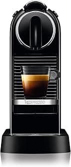 Nespresso Citiz Coffee Machine by De'Longhi for Original Coffee Pods, Italian Inspired Espresso, Quality Coffee, Starter Capsule Set Included, EN167.B, Black