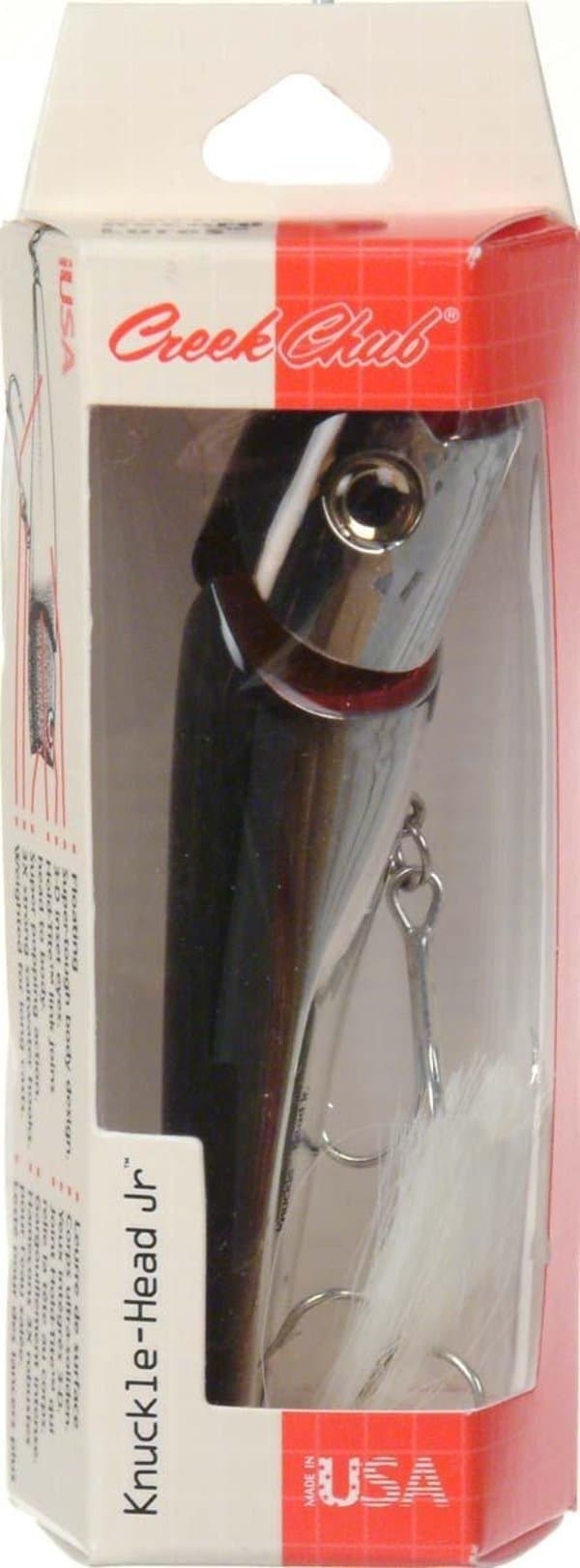 Creek Chub Knuckle Head Junior Lures, Chrome/ Black Back, 4-Inch