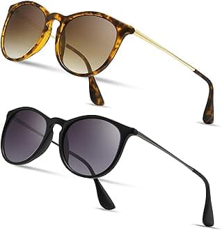 SUNGAIT Vintage Round Sunglasses for Women Men Classic Retro Designer Style