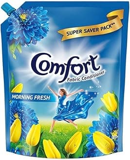 Comfort Morning Fresh Fabric Conditioner | 2L Refill Pauch | Super Saver Pack | Softness, Shine & Long Lasting Freshness