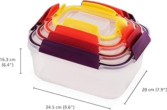 Joseph Joseph Nest Lock 16-piece Plastic BPA Free Food Storage Container Set with Lockable Airtight Leakproof Lids - Multicolor