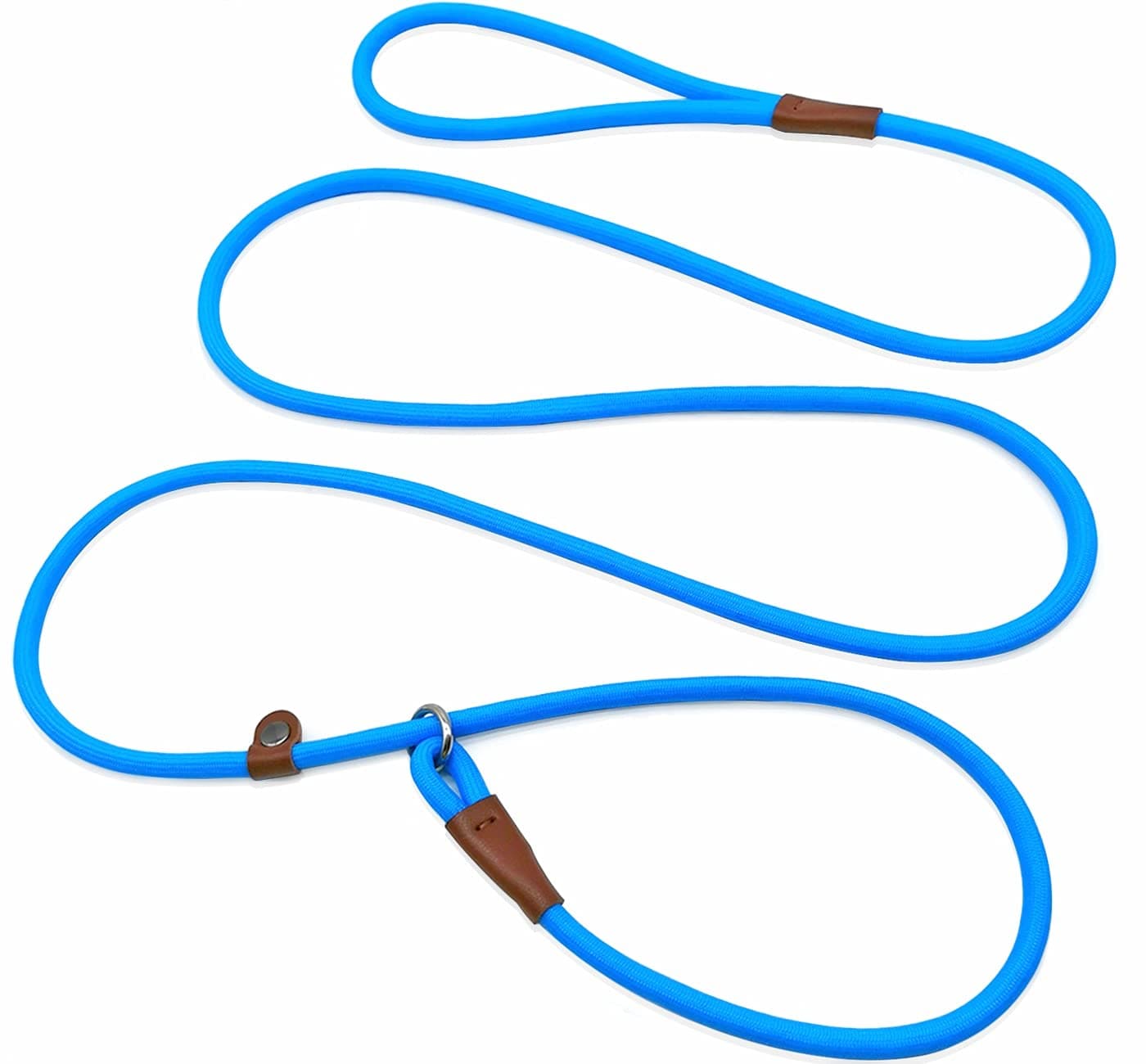 Slip Lead Control Leash for Dogs No Pull, 13+ Colors Classic Dog Lead 7FT Pet Slip Leash, 1/4” Rope Leashes for Small Medium Animals (7ft*1/4", Blue)